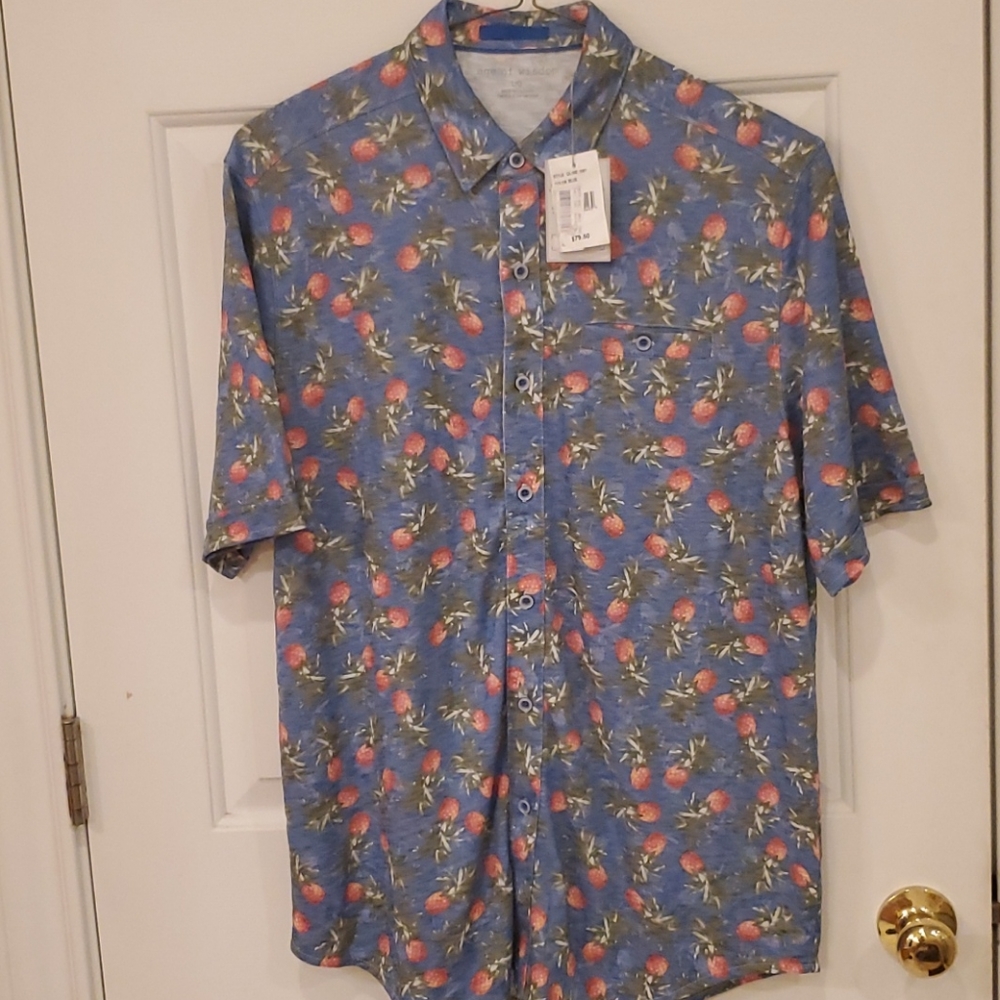 Knit button up shirt